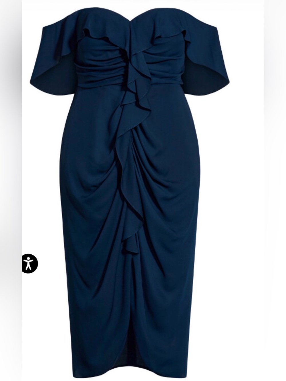 City Chic Off the Shoulder Midi Dress